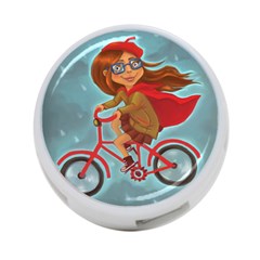 Girl On A Bike 4-port Usb Hub (one Side) by chipolinka