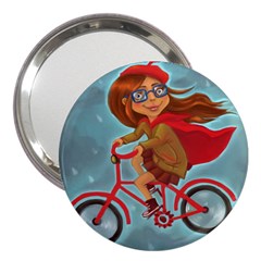 Girl On A Bike 3  Handbag Mirrors by chipolinka