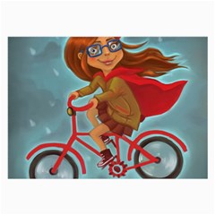 Girl On A Bike Large Glasses Cloth (2-side)