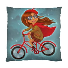 Girl On A Bike Standard Cushion Case (one Side) by chipolinka