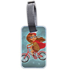 Girl On A Bike Luggage Tags (two Sides)