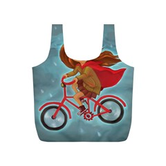 Girl On A Bike Full Print Recycle Bags (s) 