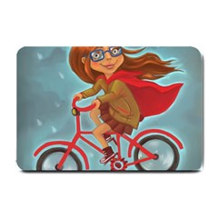 Girl On A Bike Small Doormat  by chipolinka