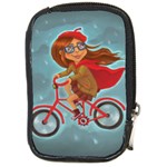 Girl on a bike Compact Camera Cases Front