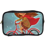 Girl on a bike Toiletries Bags 2-Side Back