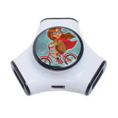 Girl On A Bike 3-port Usb Hub by chipolinka