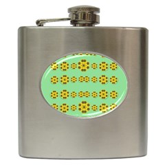 Sun Flowers For The Soul At Peace Hip Flask (6 Oz) by pepitasart