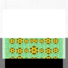 Sun Flowers For The Soul At Peace Rectangular Jigsaw Puzzl by pepitasart