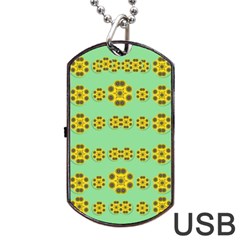 Sun Flowers For The Soul At Peace Dog Tag Usb Flash (one Side) by pepitasart