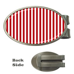 Red Stripes Money Clips (oval)  by jumpercat