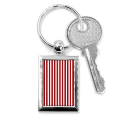 Red Stripes Key Chains (rectangle)  by jumpercat