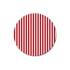 Red Stripes Magnet 3  (round) by jumpercat