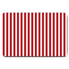 Red Stripes Large Doormat  by jumpercat