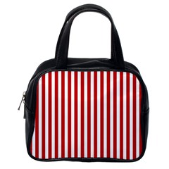 Red Stripes Classic Handbags (one Side) by jumpercat