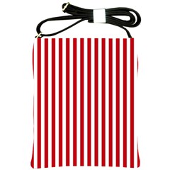 Red Stripes Shoulder Sling Bags by jumpercat