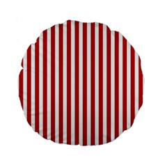 Red Stripes Standard 15  Premium Round Cushions by jumpercat