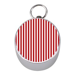 Red Stripes Mini Silver Compasses by jumpercat