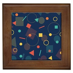 Blue Background Backdrop Geometric Framed Tiles by Nexatart