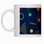 Blue Background Backdrop Geometric White Mugs Left