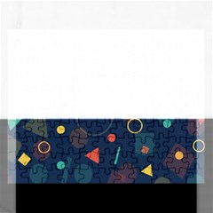 Blue Background Backdrop Geometric Rectangular Jigsaw Puzzl by Nexatart