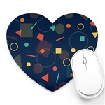 Blue Background Backdrop Geometric Heart Mousepads Front