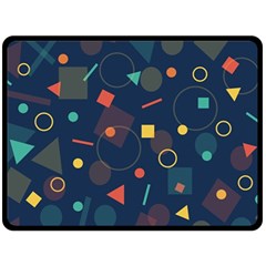 Blue Background Backdrop Geometric Fleece Blanket (large)  by Nexatart