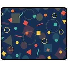 Blue Background Backdrop Geometric Fleece Blanket (medium)  by Nexatart