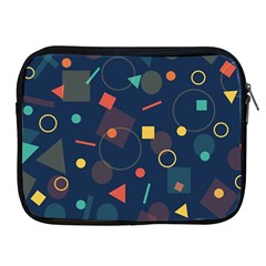 Blue Background Backdrop Geometric Apple Ipad 2/3/4 Zipper Cases by Nexatart