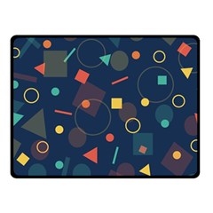 Blue Background Backdrop Geometric Double Sided Fleece Blanket (small)  by Nexatart