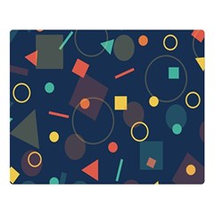 Blue Background Backdrop Geometric Double Sided Flano Blanket (large)  by Nexatart