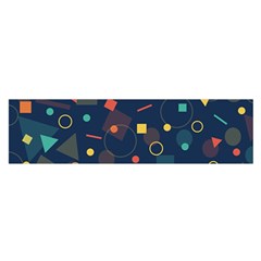 Blue Background Backdrop Geometric Satin Scarf (oblong) by Nexatart