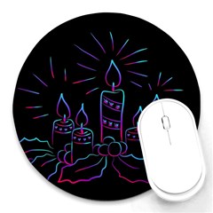 Advent Wreath Candles Advent Round Mousepads by Nexatart