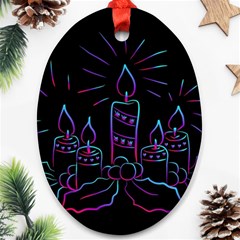 Advent Wreath Candles Advent Ornament (oval) by Nexatart