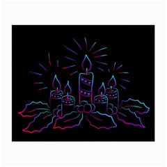 Advent Wreath Candles Advent Small Glasses Cloth (2-side) by Nexatart