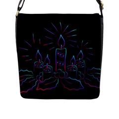 Advent Wreath Candles Advent Flap Messenger Bag (l)  by Nexatart