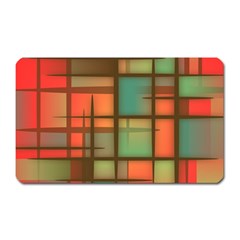 Background Abstract Colorful Magnet (rectangular) by Nexatart