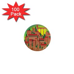 Mountain Village Mountain Village 1  Mini Magnets (100 Pack)  by Nexatart