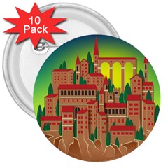 Mountain Village Mountain Village 3  Buttons (10 Pack)  by Nexatart