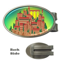 Mountain Village Mountain Village Money Clips (oval)  by Nexatart