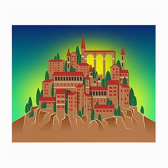 Mountain Village Mountain Village Small Glasses Cloth (2-side) by Nexatart