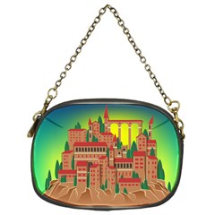 Mountain Village Mountain Village Chain Purses (one Side)  by Nexatart