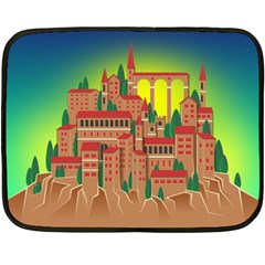 Mountain Village Mountain Village Double Sided Fleece Blanket (mini)  by Nexatart