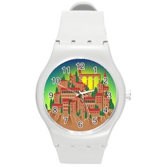 Mountain Village Mountain Village Round Plastic Sport Watch (m) by Nexatart