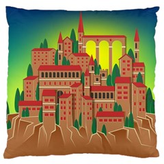 Mountain Village Mountain Village Large Cushion Case (two Sides) by Nexatart