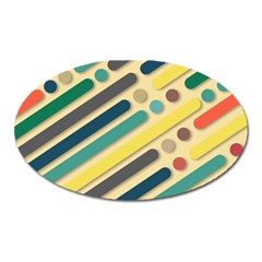 Background Vintage Desktop Color Oval Magnet by Nexatart