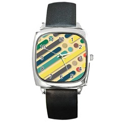 Background Vintage Desktop Color Square Metal Watch by Nexatart