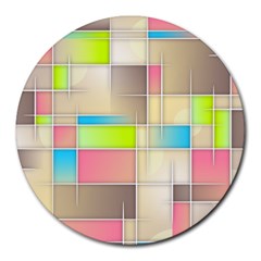 Background Abstract Grid Round Mousepads by Nexatart