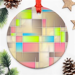 Background Abstract Grid Ornament (Round)