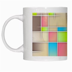 Background Abstract Grid White Mugs