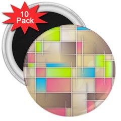 Background Abstract Grid 3  Magnets (10 pack) 